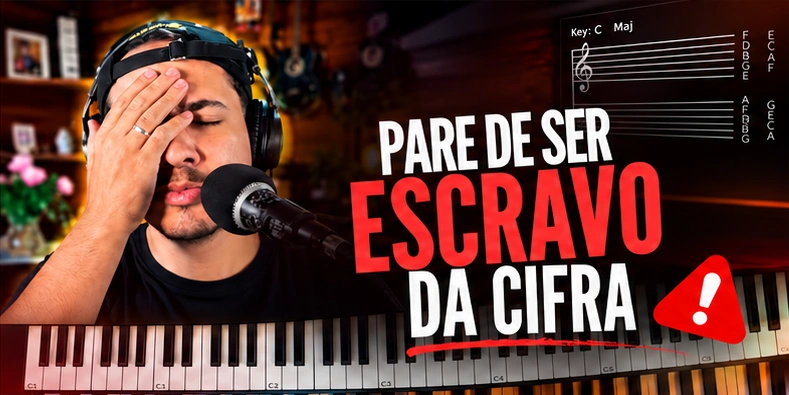 Composição visual: Como tocar teclado sem cifra